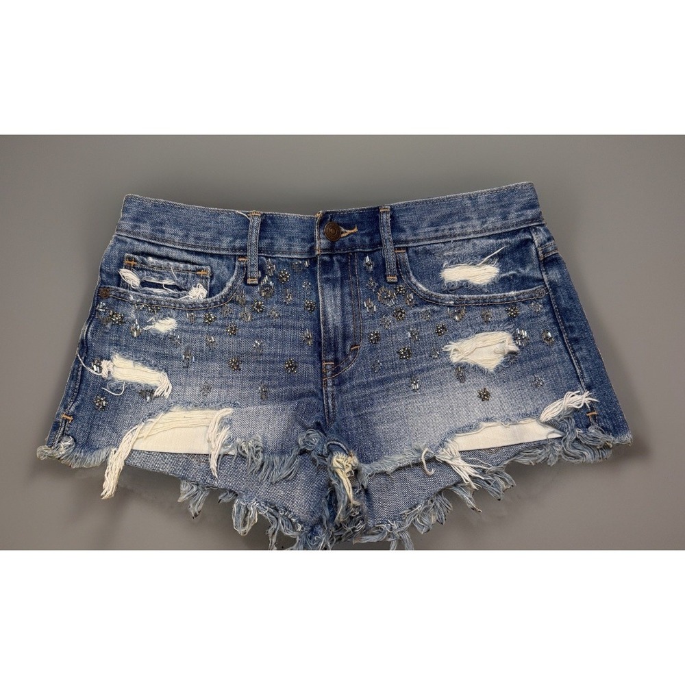 Abercrombie & Fitch Denim Women's Shorts Size 2 Vintage Booty Distressed W26